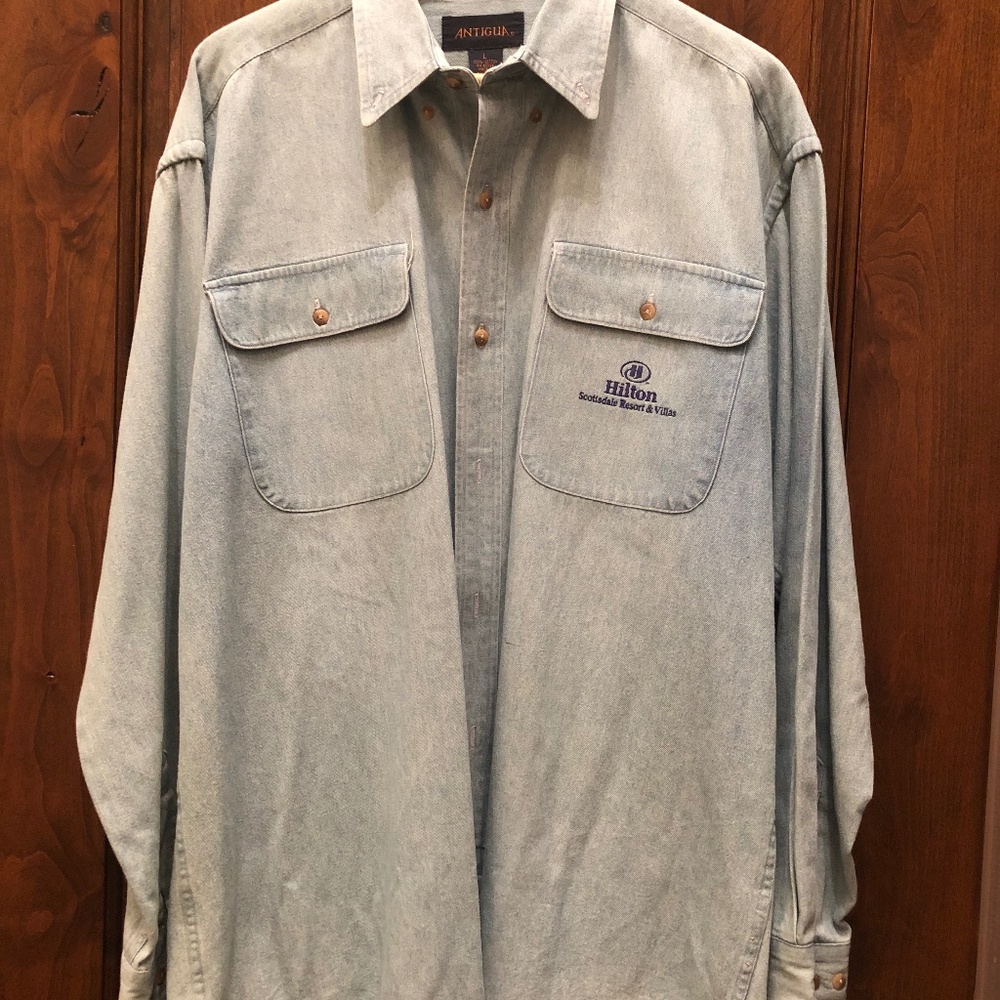 Hilton long sleeve cotton dress shirt. New